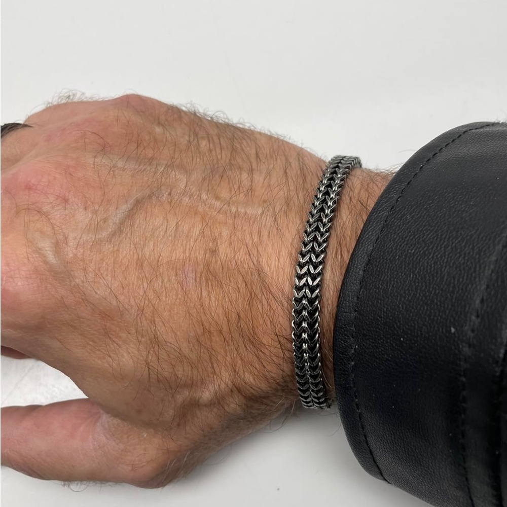 Bracelets for Men-Stainless Steel Magnetic Clasp Franco Chain Mens Bracelet - Picture 10 of 13